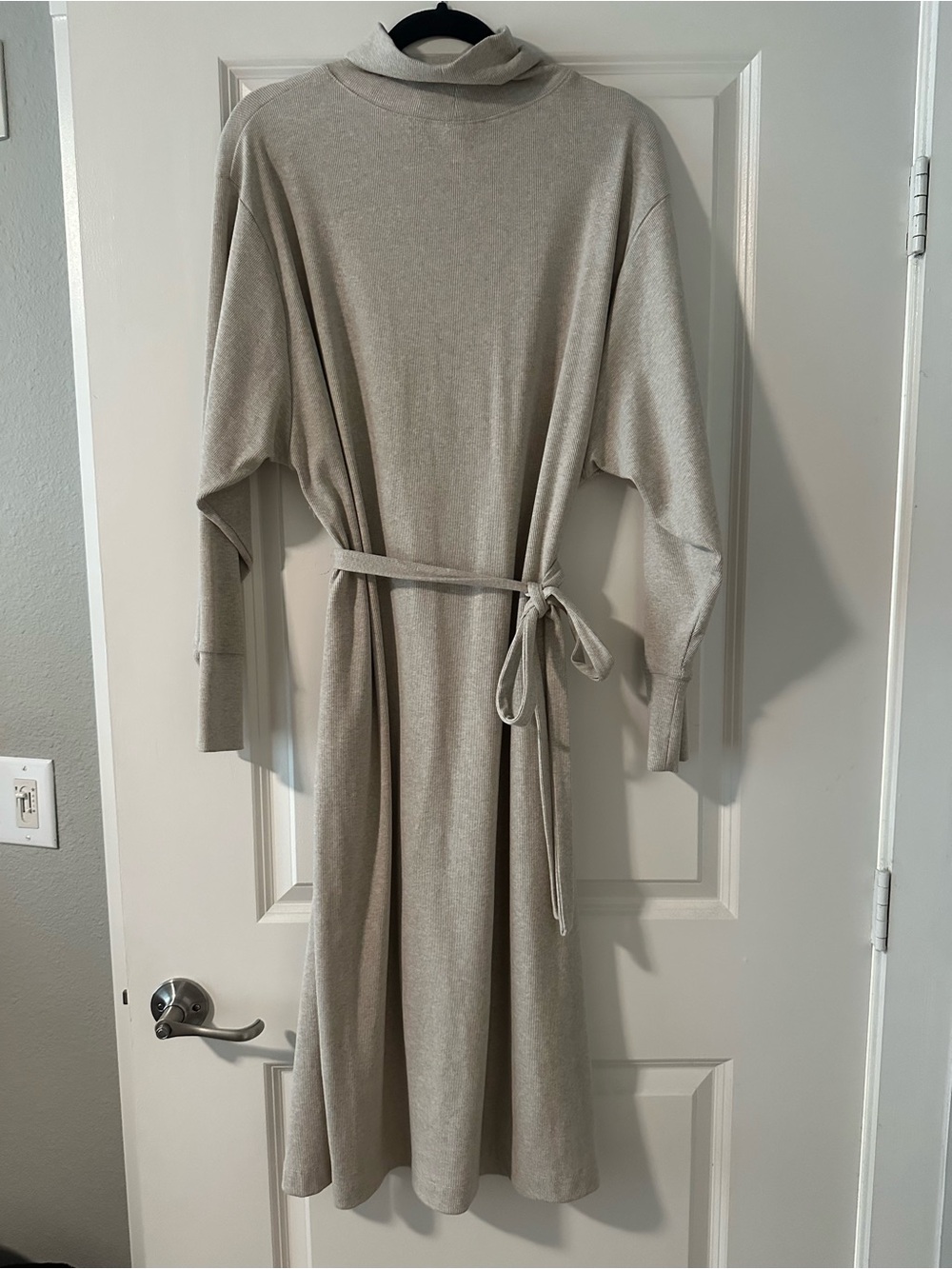 Prologue Beige Ribbed Turtleneck Top